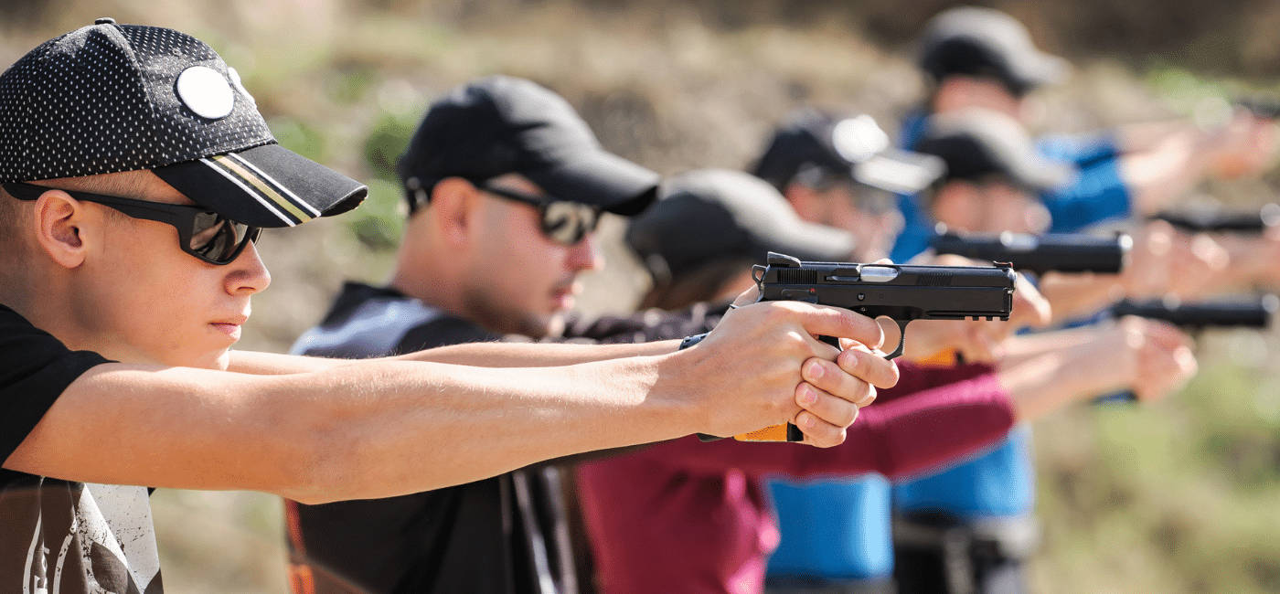 photo of pistol training with full class after tactical marketing for trainers from Ascendance