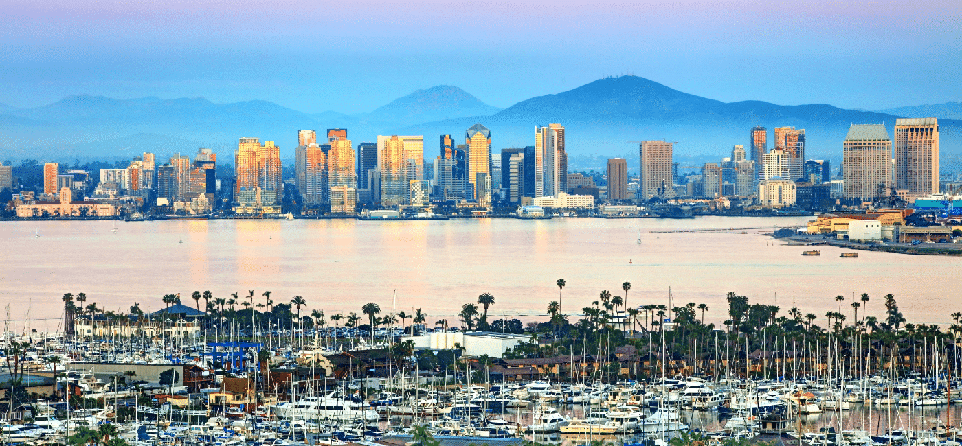 photo of downtown from a san diego seo company across the bay.