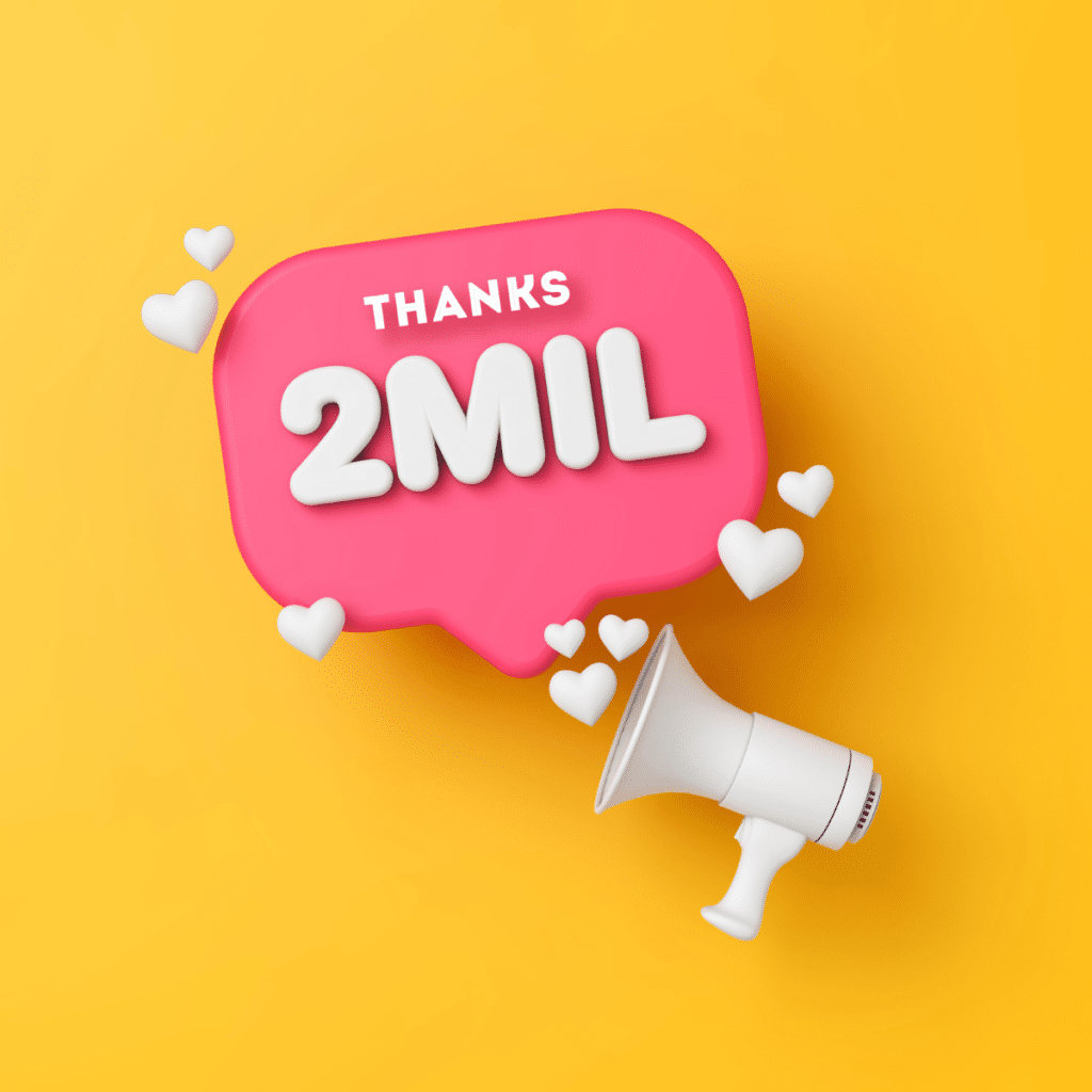 photo of microphone with comment box showing 2mil likes for san diego social media marketing for businesses